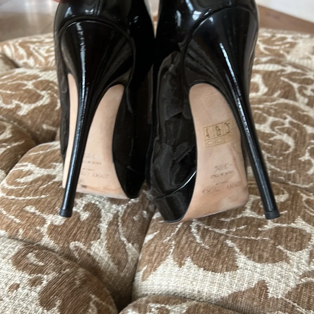 Jimmy Choo Cosmic Pumps in Black Patent Leather - Picture 4 of 5